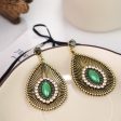 Wholesale Silver Needle Diamond Hollow Drop Earrings Fashion