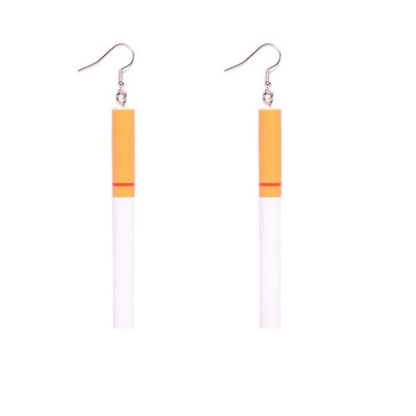 Wholesale Funny Personality Fun Simulation Cigarette Butt Earrings Online now