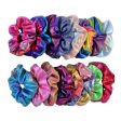 Wholesale 16-color Laser Gold-stamped Fabric Double-color Gradient Pig Intestine Hair Scrunchies Online now