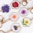 Wholesale 6pcs Natural Dried Flower Specimen Keychain Hot on Sale