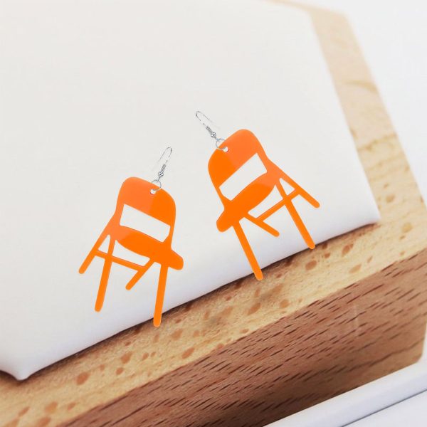 Wholesale Fashionable and Versatile Fun Creative Simple Acrylic Chair Earrings Supply