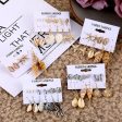 Wholesale Fashion Gold and Silver Natural Shell Scallop Earring Set Sale