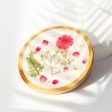 Wholesale 6pcs Resin Dried Flower Rose Conch Creative Ornaments Specimen Bamboo Coaster Online