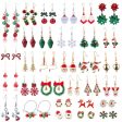 Wholesale Christmas Series Fashion Alloy Christmas Tree Old Man Bell Elk Candy Cane Earrings Online Hot Sale