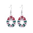 Wholesale Christmas Series Fashion Alloy Christmas Tree Old Man Bell Elk Candy Cane Earrings Online Hot Sale