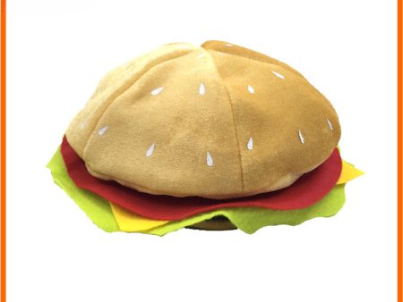 Wholesale Funny Halloween Easter Craft Gifts Hamburger Hat Online Hot Sale