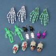 Wholesale Halloween Exaggerated Skeleton Spider Web Pumpkin Earrings Supply