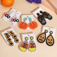 Wholesale Halloween Exaggerated Rice Bead Sewing Earrings For Discount