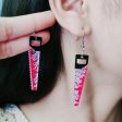 Wholesale Halloween Acrylic Print Blood Knife Earrings For Cheap