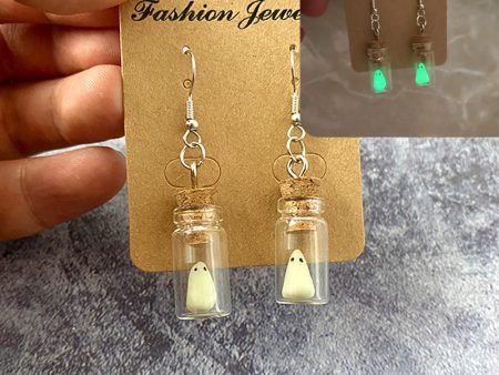 Wholesale Halloween Luminous Devil Soft Clay Glow Horror Personality Earrings Supply