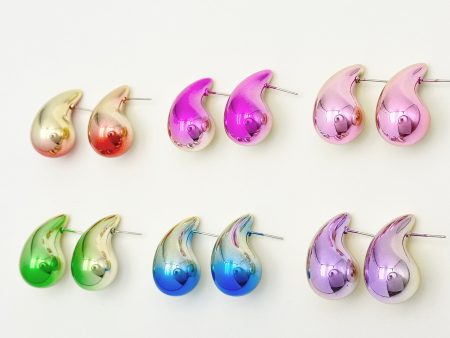 Wallesar Acrylic Gradient Ufu Galvanized Candy Glossy Drop Earrings Online Hot Sale