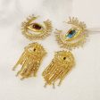 Wholesale Exaggerated Evil Eye Tassel Earrings Online Hot Sale