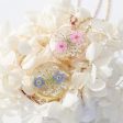 Wholesale 6pcs Rose Gold Forget-me-not Dried Flower Transparent Resin Necklace For Discount