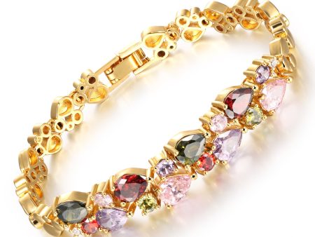 Wholesale Antique Copper Plated Gold Crystal Bracelet Hot on Sale