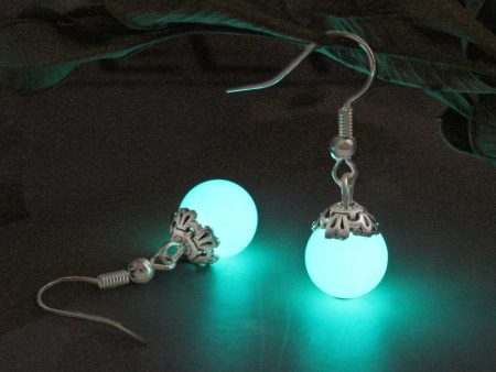 Wholesale Halloween Luminous Three-dimensional Luminous Pearl Earrings Simple Personality Creative Earrings Online now