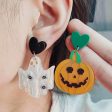 Wholesale Creative Halloween Series Acrylic Cartoon Fun Ghost Pumpkin Earrings Hot on Sale