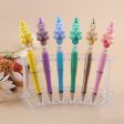 Wholesale Beaded Pens DIY Handmade Bear Silicone Beads Colorful Plastic Ballpoint Pen Sale