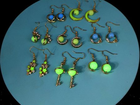 Wholesale Fish Hook Fashion Creative Glowing Starry Sky Stars and Moon Temperament Luminous Earrings on Sale