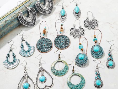 Wholesale Ethnic Turquoise Bohemian Vintage Earrings Discount