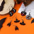 Wholesale Halloween Creative Funny Dark Ghost Bat Spider Skull Earrings Online now