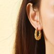 Wholesale High-grade Gold Stainless Steel Braided Thick U-shaped Earrings For Discount