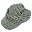 Wholesale Curled Stripe Ponytail Knitted Duck Tongue Wool Hat For Sale