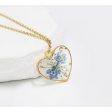 Wholesale 6pcs Love Forget-Me-Not Epoxy Real Flower Necklace Online Sale