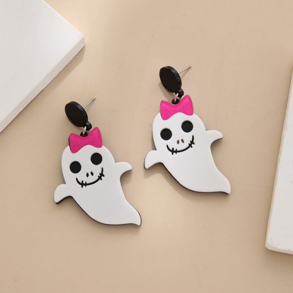 Wholesale Halloween Cartoon Printed Acrylic Earrings Hot on Sale