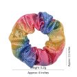 Wholesale 16-color Laser Gold-stamped Fabric Double-color Gradient Pig Intestine Hair Scrunchies Online now