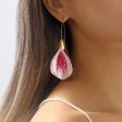 Wholesale Fashion Colorful Floral Alloy Oil Drop Long Earrings Cheap