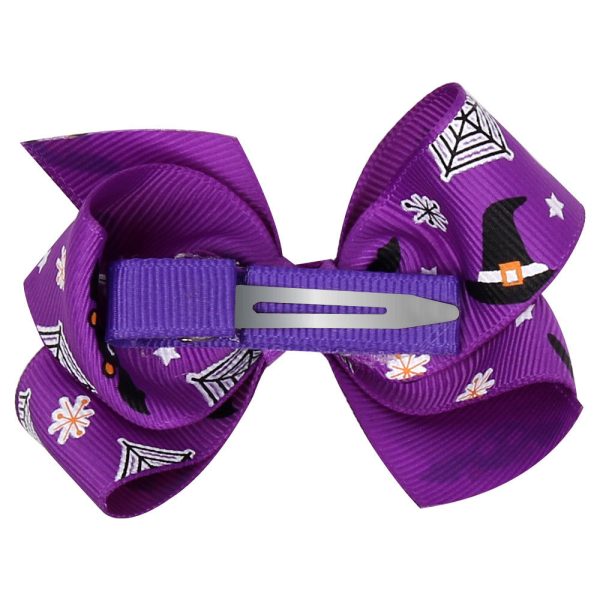 Wholesale Halloween Cartoon Print Bow Hairpin Supply