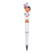 Wholesale Beaded Pens DIY Handmade Cartoon Halloween Silicone Teether Beads Colorful Plastic Ballpoint Pen Cheap