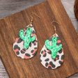 Wholesale Retro Leopard Drop Shape Cactus Earrings Online Sale