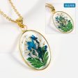 Wholesale 6pcs Original Resin Dried Flower Dripping Glue Necklace Supply