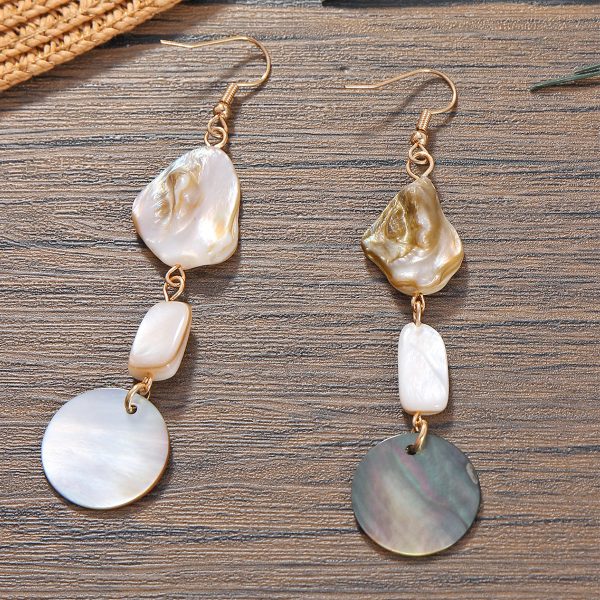 Wholesale Bohemian Shell Beads Pendant Earrings Fashion