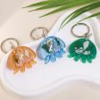 Wholesale 6pcs Jellyfish Shape Resin Glue Real Starfish Shell Ocean Keychain Hot on Sale