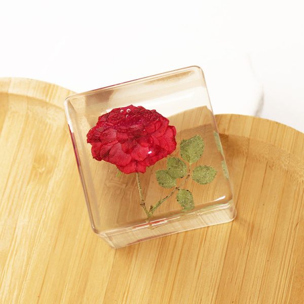 Wholesale 6pcs High Transparent Resin Acrylic Rose Mushroom Dried Fruit Crafts Ornaments For Discount