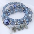 Wholesale Vintage Cat s Eye Crystal Agate Beaded Multi-layer Bracelet Online