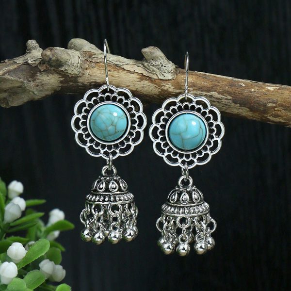 Wholesale Bohemian Fashion Teardrop Shape Vintage Long Earrings Supply