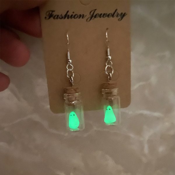 Wholesale Halloween Luminous Soft Clay Glowing Glass Earrings Necklace For Discount