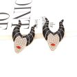 Wholesale Halloween Horn Witch Alloy Diamond Oil Dripping Earrings Online Sale