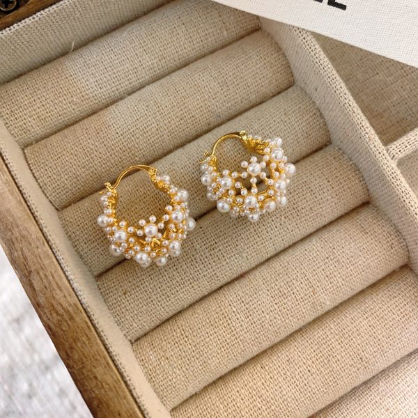 Wholesale Small Millet Bead Fashion Earrings For Discount