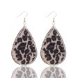 Wholesale Leopard Print Rhinestone Embellished Heart Drop Earrings Supply