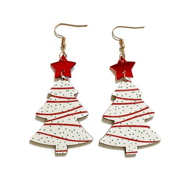 Wholesale Christmas Tree Wooden Earrings Supply