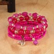 Wholesale Bohemian Crystal Fashion Elastic Multi-layer Beaded Bracelet on Sale