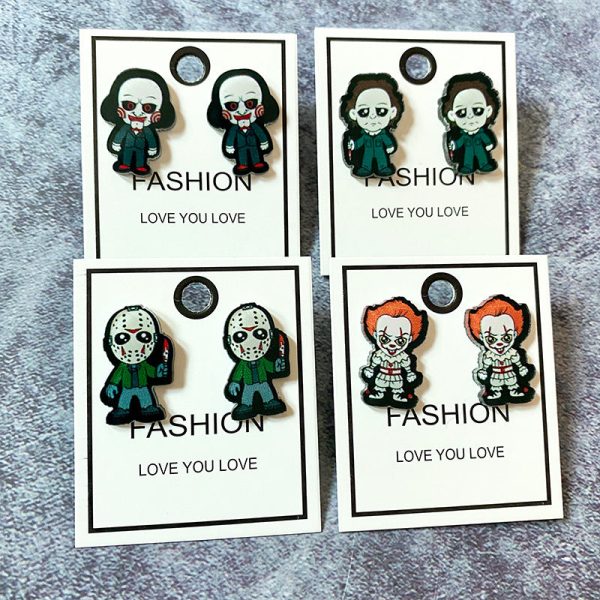 Wholesale Halloween Horror Acrylic Earrings For Discount