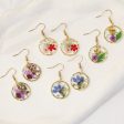 Wholesale 6pcs Monthly Handmade Epoxy Flower Series Earrings For Sale