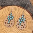 Wholesale Exaggerated Cactus Turquoise Western Cowboy Horse Hair Leopard Earrings Sale