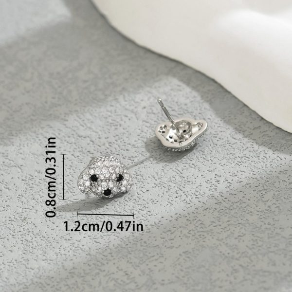 Wholesale Inlaid Zircon Puppy Animal Design Versatile Earrings Supply