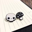 Wholesale Halloween Dark Style Skull Bat Wooden Earrings For Sale